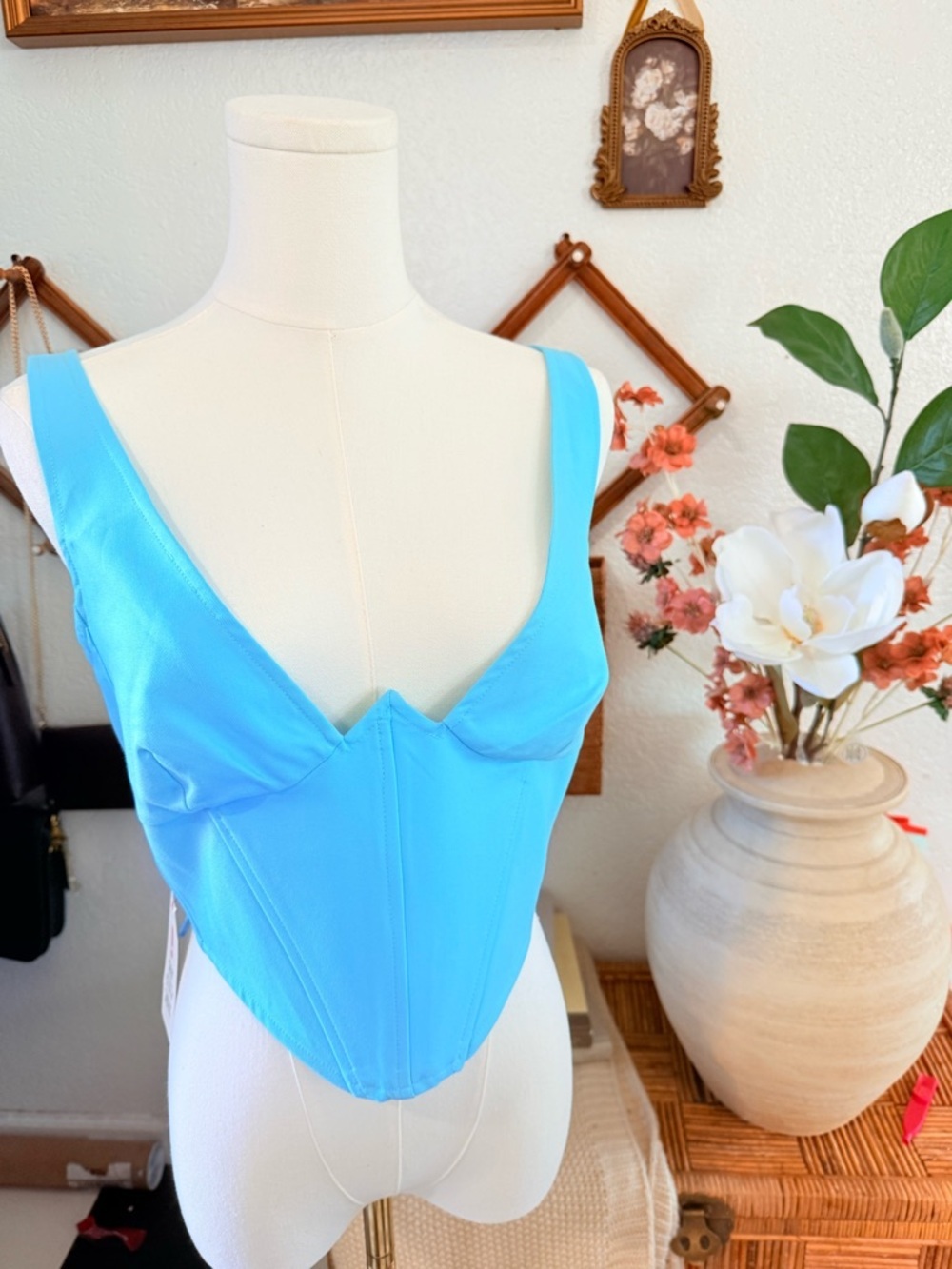 Bardot Light Blue Cropped Jacket
